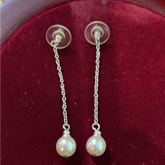 Pearl Drop Earrings - Picture 2 of 2